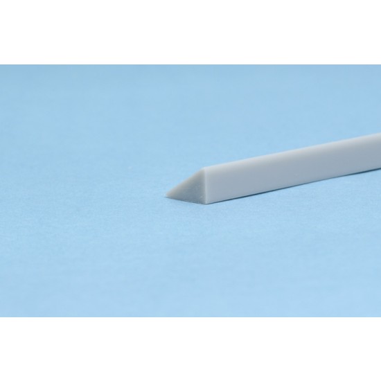 Styrene/PS Triangle Stick (side: 4.00mm & 8.00mm, length: 250mm, 4pcs, gray)