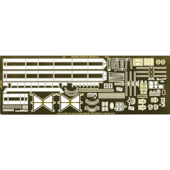 1/144 US Gato Class Submarine Detail-up Set for Trumpeter kit (1 Photo-Etched Sheet)