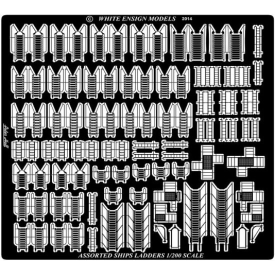 1/200 Assorted Ships Ladders Set (1 Photo-Etched Sheet)
