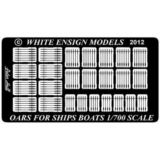 1/700 Oars for Ships & Boats (124 Oars in 3 Different Sizes) (1 Photo-Etched Sheet)
