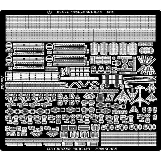 1/700 IJN Mogami Heavy Cruiser/Aircraft Cruiser Detail-up Set for Tamiya kit (1 PE Sheet)