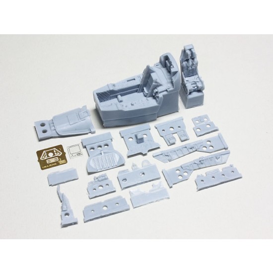1/48 A-7E Corsair II Early type Cockpit set for Hasegawa kit (24 Resin Parts + PE)