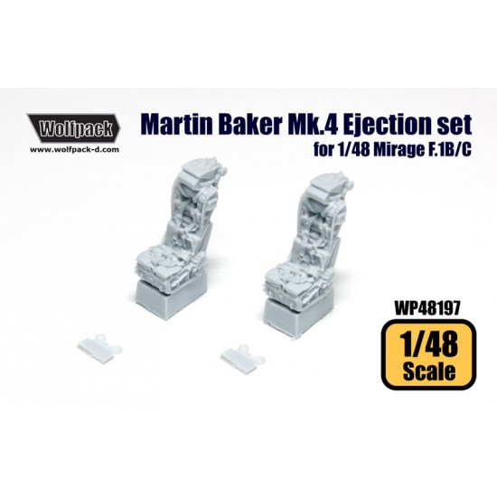 1/48 Martin Baker Mk.4 Ejection Seats (2 seats) for Mirage F.1B/C Early (4 Resin Parts)