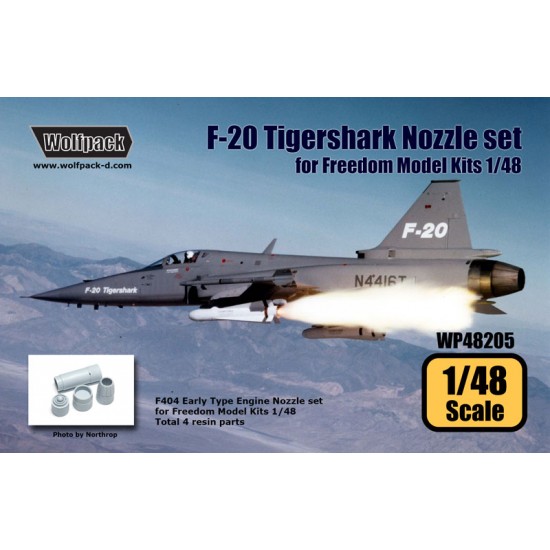 1/48 F-20 Tigershark F404 Engine Nozzle Set for Freedom Model kit