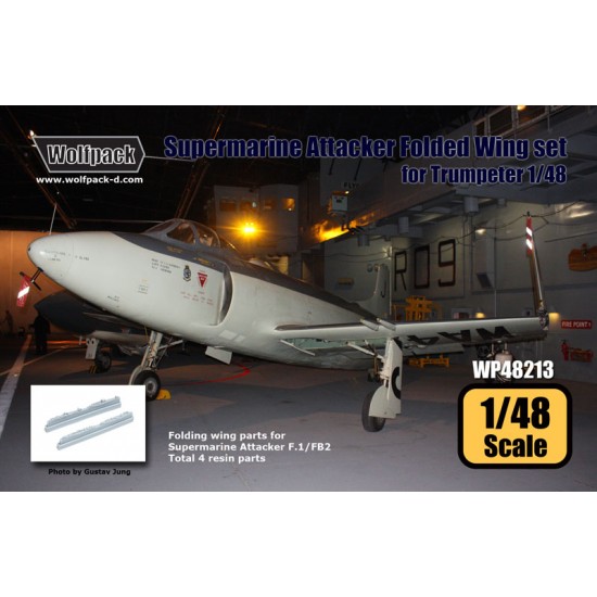 1/48 Supermarine Attacker Folded Wing Set for Trumpeter kit (4 Resin Parts)