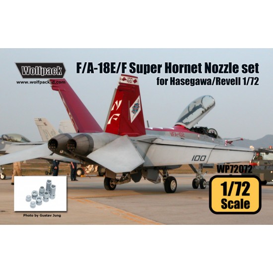 1/72 Boeing F/A-18E/F Super Hornet F414 Engine Nozzle Set for Hasegawa/Revell (8 Resin)