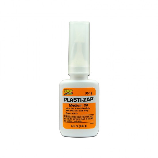 Plasti-Zap CA Super Glue Medium Viscosity for Plastics (1/3 oz / 9.35 g)