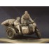 1/24 (75mm) WWII German Zundapp Riders (2 Resin Figures+Saddlebags)