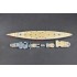 1/700 KM Bismarck Wooden Deck w/Masking Sheet & PE for Meng Model #PS003