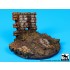1/35 Ruined Wall Section Diorama Base (Diameter: 60mm)
