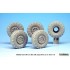 1/35 Italian LMV Lince Michelin XML Sagged Wheels Set for Italeri kit
