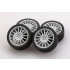 1/24 OZ WRC Wheels and Tyres set (4x Wheel + 4x Tyre + Air Valves)
