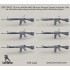 1/35 US Army M16A4 MWS (Modular Weapon System) Automatic Rifle - Resin Parts