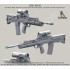 1/35 L85A1 SA80 Assault Rifle with Iron Sight and Elcan Specter OS 4x Scope (6 sets)