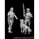 1/35 US Woman + Man Soldiers with Military Dog (2 Figures and 1 Dog)