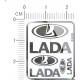 Lada Metal Logo Stickers for 1/12, 1/18, 1/20, 1/24, 1/43 Scales