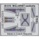 1/48 Mikoyan MiG-25RBT Seatbelts for ICM kit (Steel, 1 Photo-Etched Sheet)