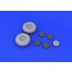 1/32 Mosquito Mk.VI Undercarriage Wheels Set for Tamiya (2 Wheels) (Resin+Painting Mask)