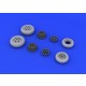 1/48 F-86F Undercarriage Wheels Set for Hasegawa kit (4 Wheels) (Resin+Painting Mask)