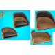 1/48 British Wicker Seat Full Back - 1x Short w/Small Leather Pad & 1x Tall w/Big Pad
