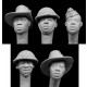 1/35 5x Heads of Africans in WWII British Service (eg. XIV Army)