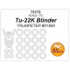 1/72 Tu-22K Blinder Paint Masks for Trumpeter kit #01695