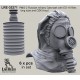 1/35 Russian Military Gas Masks PMG-2 with EO-16 Filter, Long Tube and OZK Hood