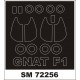 1/72 Folland Gnat F.1 Paint Mask for Special Hobby kit (outside)