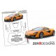 1/24 McLaren 570S Pre Cut Window Painting Masks for Revell kits