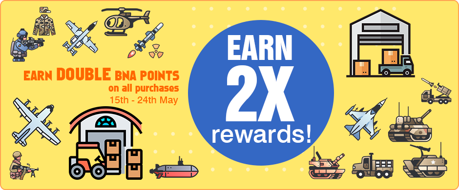 Earn 2X BNA Reward Points on every purchase!