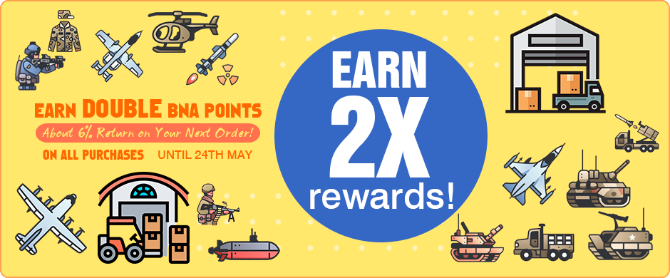 Earn 2X BNA Reward Points on every purchase!