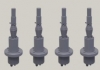 1/16 MX-6707/VRC Antenna Mast Base x4 - Grey Fox Concepts