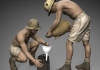1/35 German DAK Soldiers Battery Maintenance