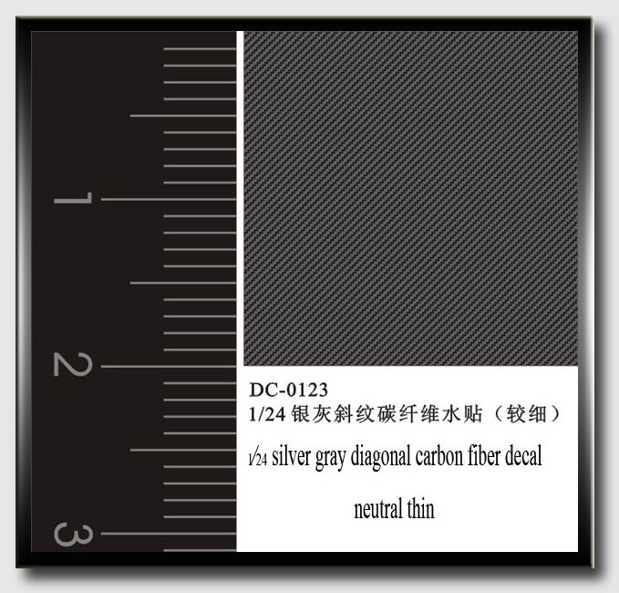 Neutral Thin Crazy Modeler 1/24 Silver Grey Diagonal Carbon Fiber Decal Sheet Neutral Thin Crazy Modeler 1/24 Silver Grey Diagonal Carbon Fiber Decal Sheet