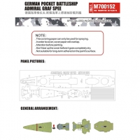 Hunter 1/700 GERMAN GRAF SPEE deck masking sheet for TRUMPETER 05773/4 M700152 