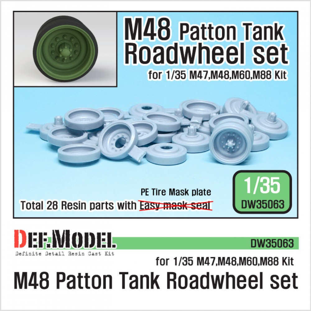 1/35 US M48 Patton MBT Tank Road Wheels Set for M47/M48/M60/M88 kits ...