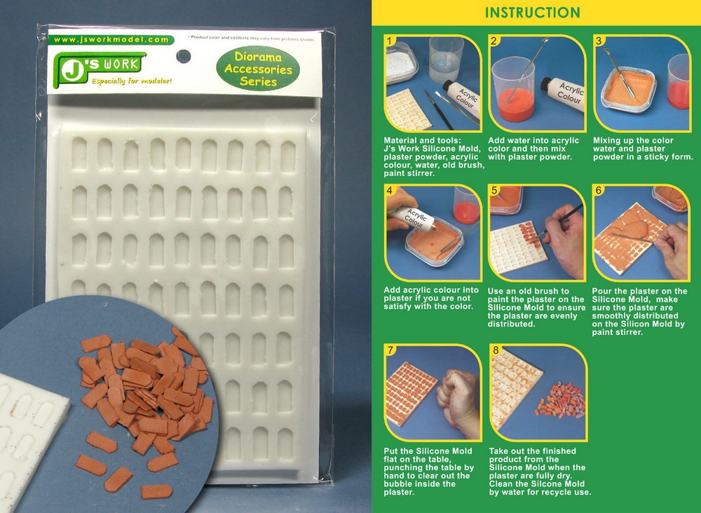 Silicone Mould for Making 1/35 Roof Tiles