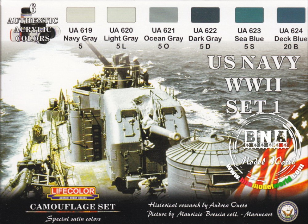 Acrylic Paint Set WWII US Navy 1 (22ml x 6)