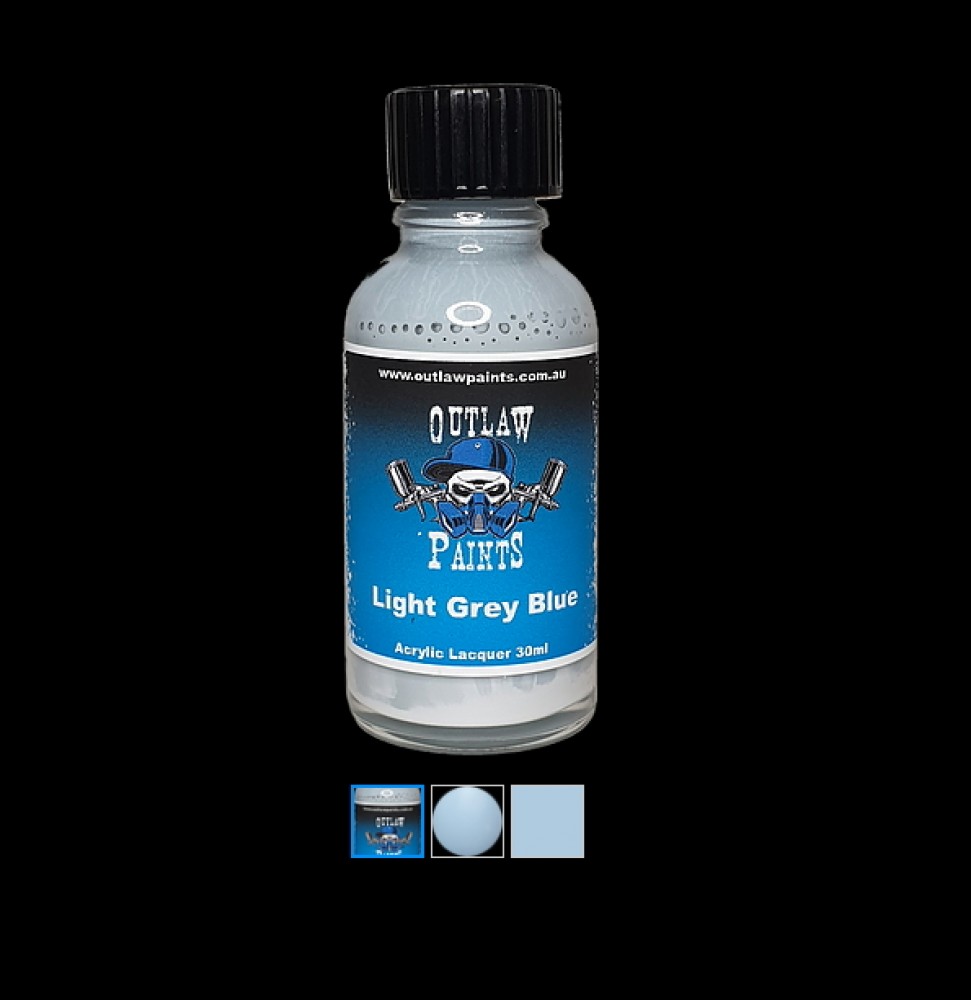 Acrylic Lacquer Paint Solid Colour Light Grey Blue (30ml)