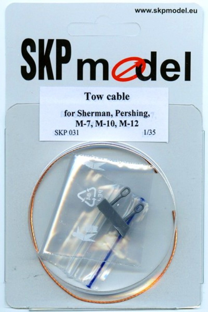 Tow Cable for 1/35 Sherman, Pershing, M-7, M-10, M-12