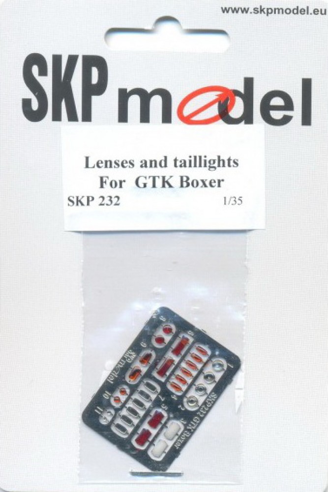 1/35 GTK Boxer Lenses and Taillights for Revell kit