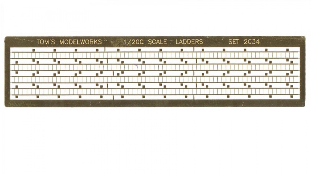 1/200 Vertical Ladders w/Relief-etched Rungs & Stiles for Masts/Funnels ...