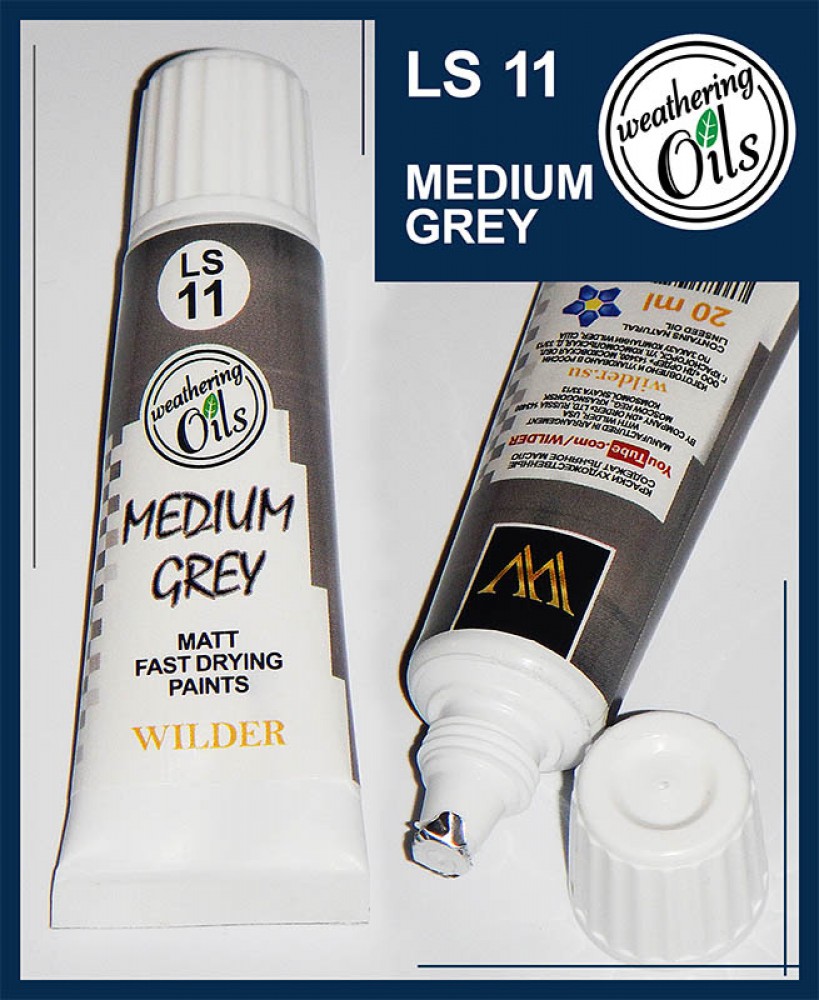 Weathering Oil Paint - Medium Grey (20ml)