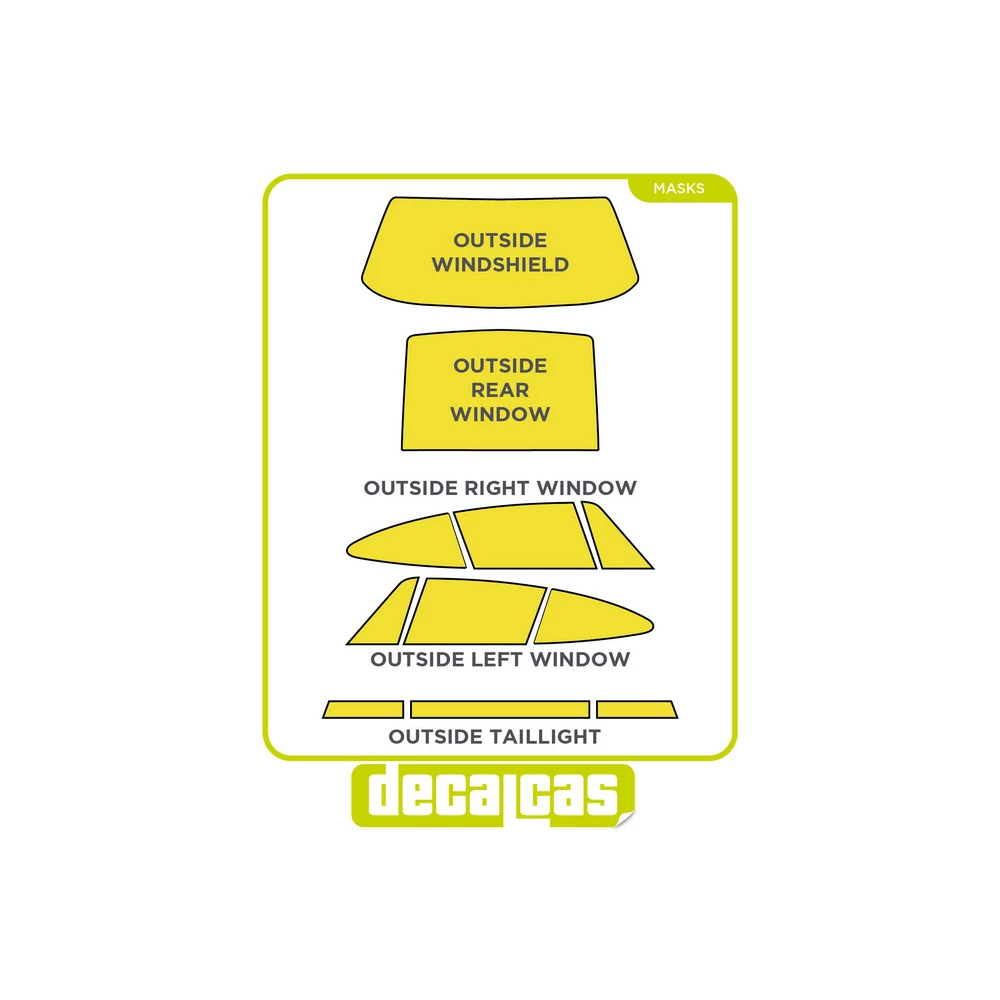 1:24 Porsche 911 SC RS Window Frame Masks for Nunu kits