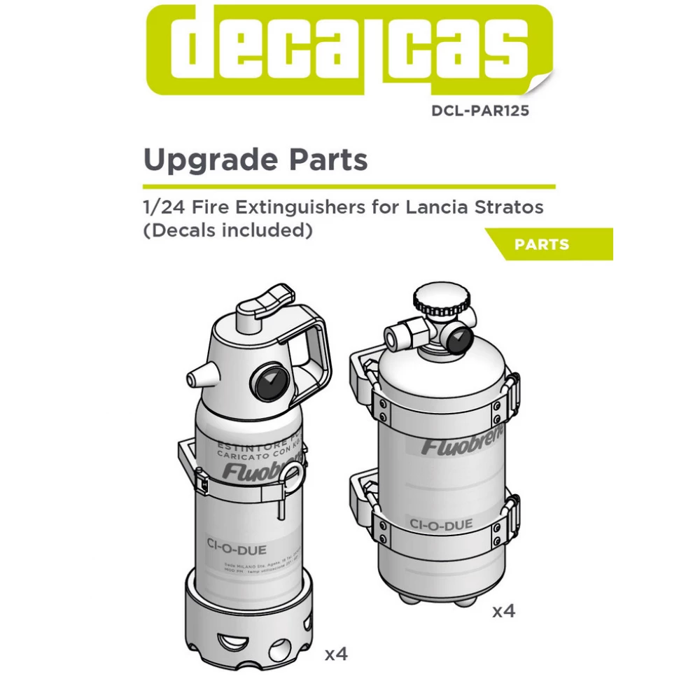 1:24 Lancia Stratos Ci-O-Due Fire Extinguisher for Hasegawa kits (4+4 pcs)