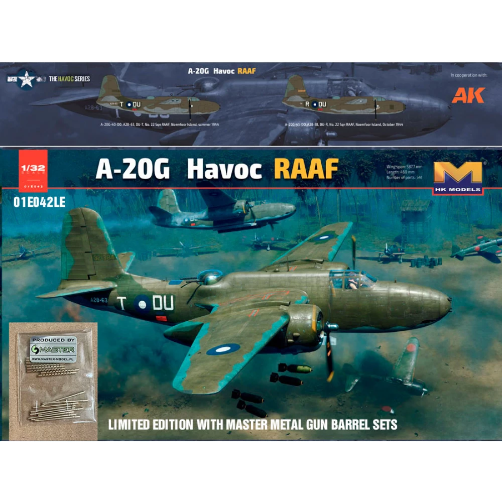 1:32 A-20G RAAF Havoc Master Version - with nose weight and metal landing gear, metal gun barrel set