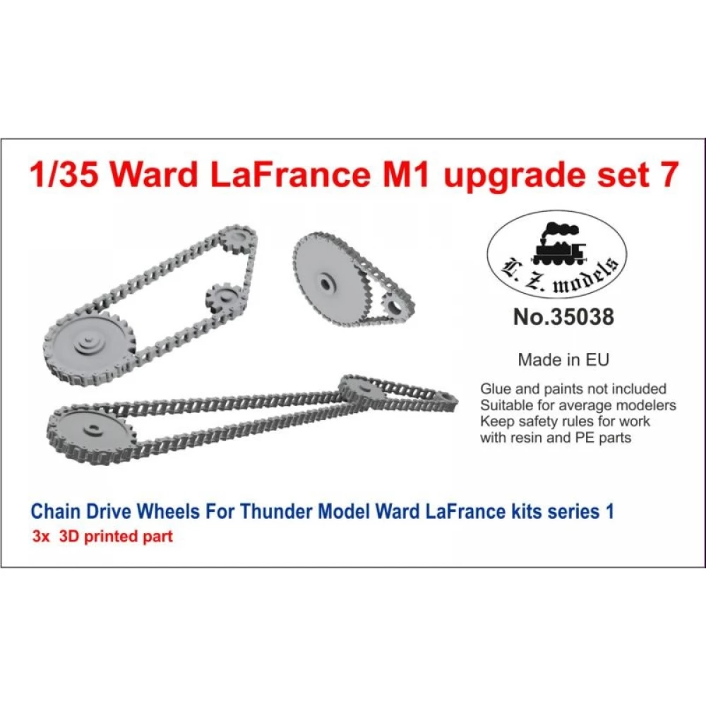 1:35 Ward LaFrance M1 Upgrade #7 - Chain Drive Wheels for Thunder kit