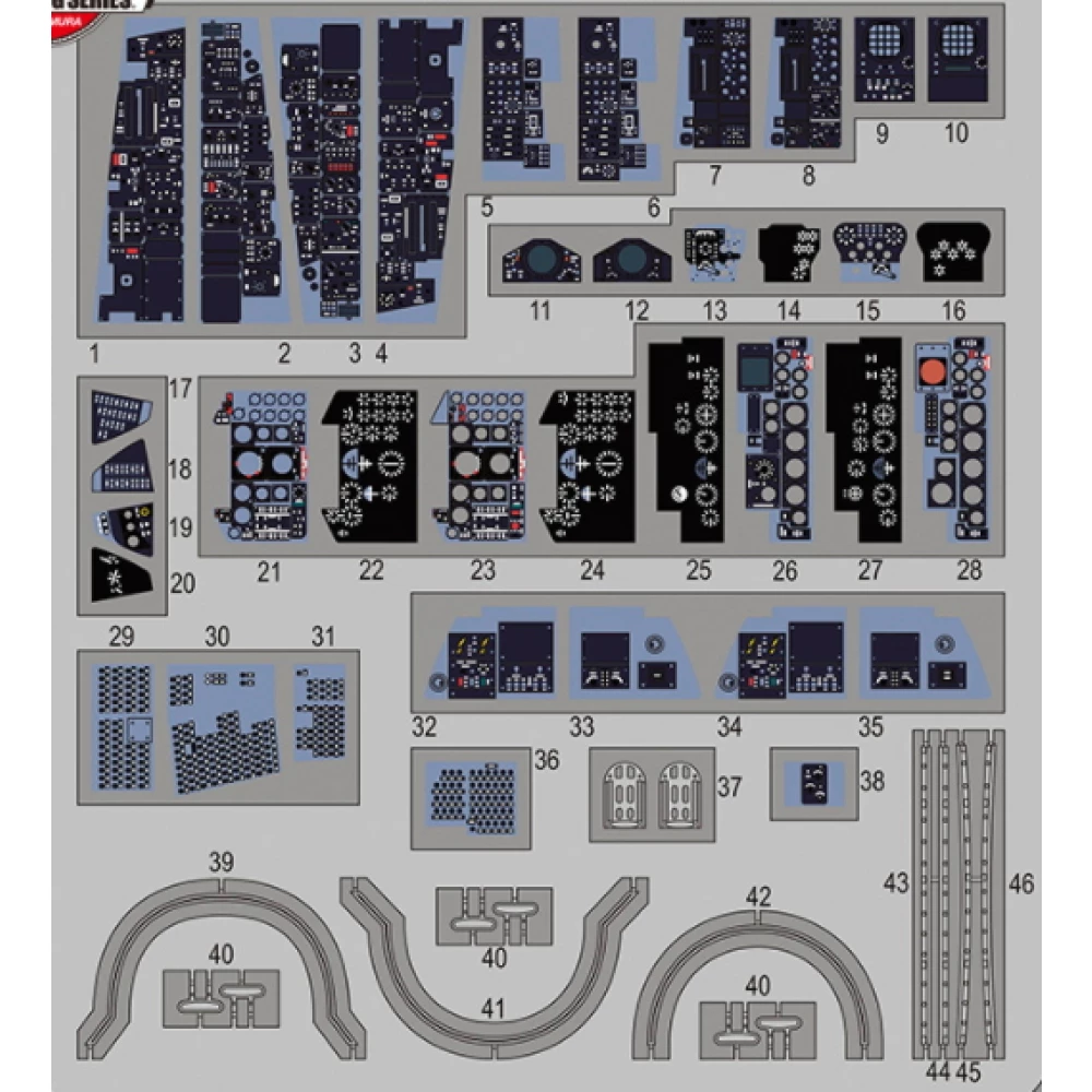 1:48 F-4C/D Phantom II Instrument Panel Photo-Etched Set