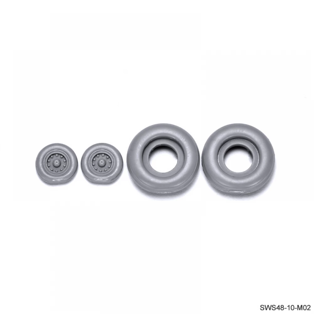 1:48 McDonnell Douglas F-4E/EJ/F/G Phantom II Weighted Tyres for #SWS48-10