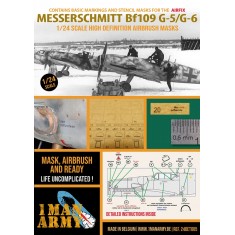 1/24 Bf 109 G5/G6 Basic Markings and Stencil Masks for Airfix kits